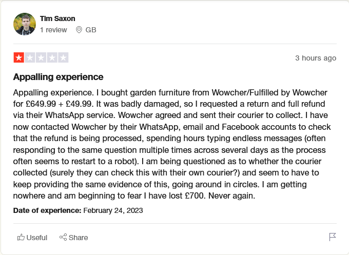 Wowcher fraud tweet media