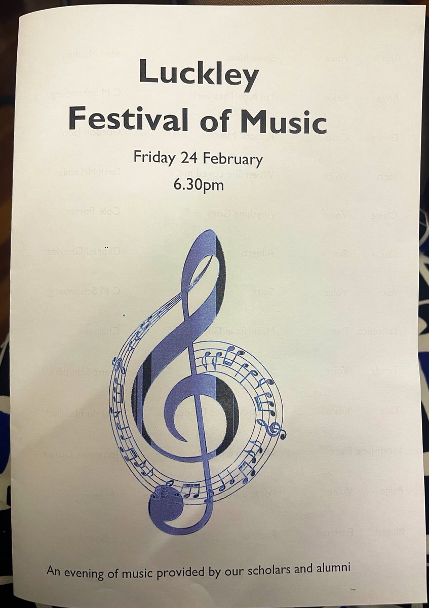 A lovely end to the week with <a href="/LuckleyHouse/">Luckley House School</a> Music.