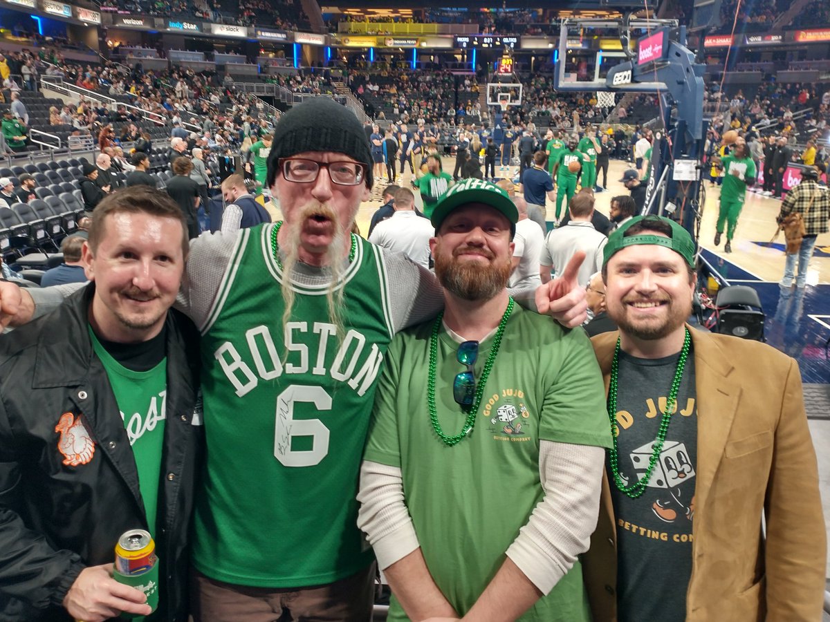 GoodJuJuPete's tweet photo. Epic day watching the @celtics beat the Pacers in OT with primo seats! Had a blast with @JollyStVik, @realjuicy, and the rest of the @GoodJuJuBets crew!
#GoCeltics
#WhoHasMoreFun
#GamblingTwitter https://t.co/qfxheCRh6l
