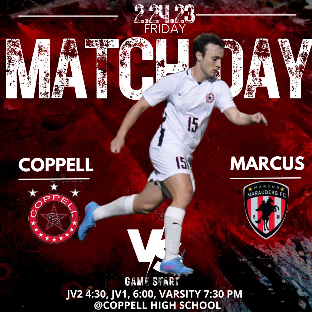 Game Day and Youth Night! You don’t want to miss all the fun activities planned even meeting the players. Wear your team jersey or bring soccer gear donations to get in free.
The teams will be taking on Marcus tonight at CHS stadium. Let's go Cowboys! Games start at 4:30pm.