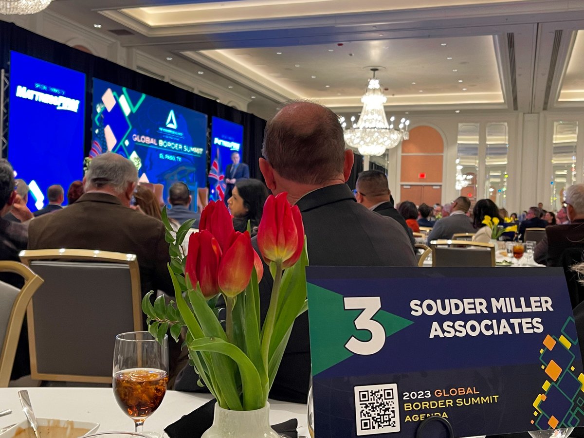 SouderMiller's tweet photo. SMA staff members attended the 2023 Global Border Summit in El Paso, TX this week where they enjoyed a keynote speech from former Prime Minister of the United Kingdom Gordon Brown!  Thanks to the @TheBorderplex for organizing the event!

#StrongerCommunitiesByDesign #ElPaso https://t.co/ty9nLivnks