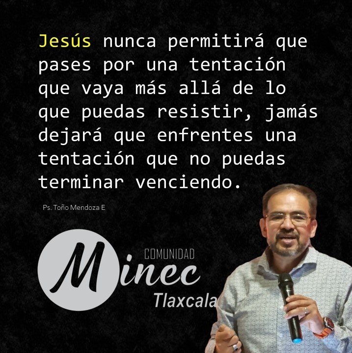 antonioadorador's tweet photo. Las tentaciones son pan nuestro de cada día, pero eso no significa que debamos caer siempre en ellas.
#FamiliaMINECTlaxcala
#EdificandoVidas
#RestaurandoVidas https://t.co/vEWhSP9Z2e