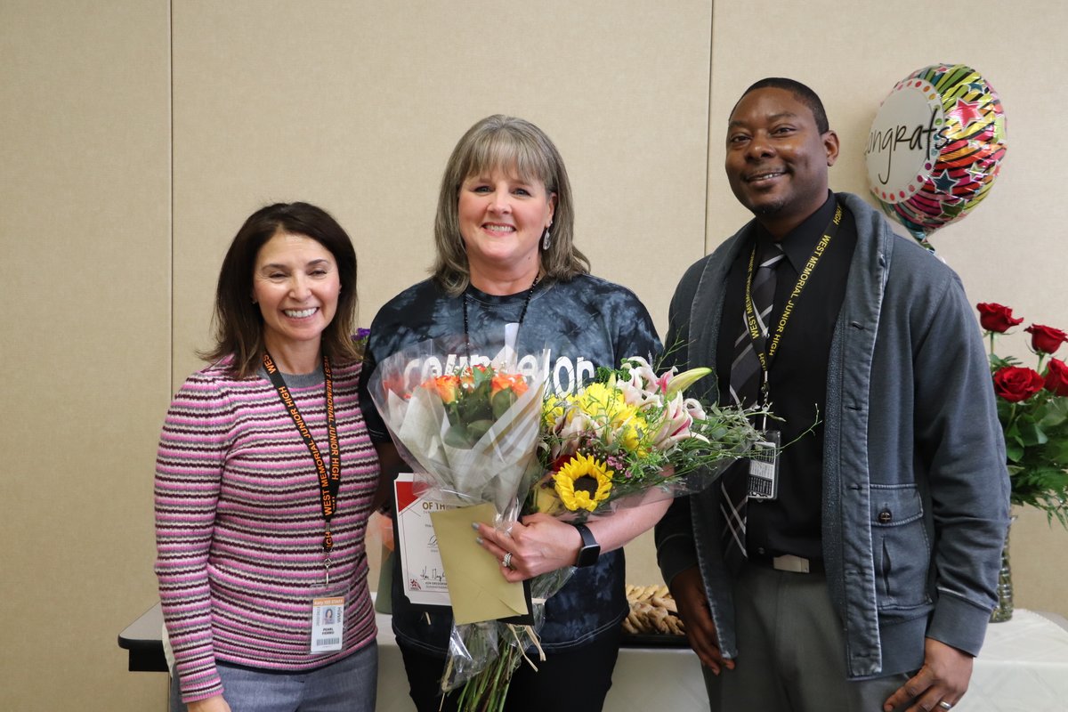 katyisd's tweet photo. #OfTheYear: Congratulations to Pamela Ruderman from @WMJHJaguars on being named Junior High School Counselor of the Year! Your thoughtful encouragement and consistent presence helps students to feel seen and supported, thank you for all that you do! https://t.co/3LUMXy3PUo
