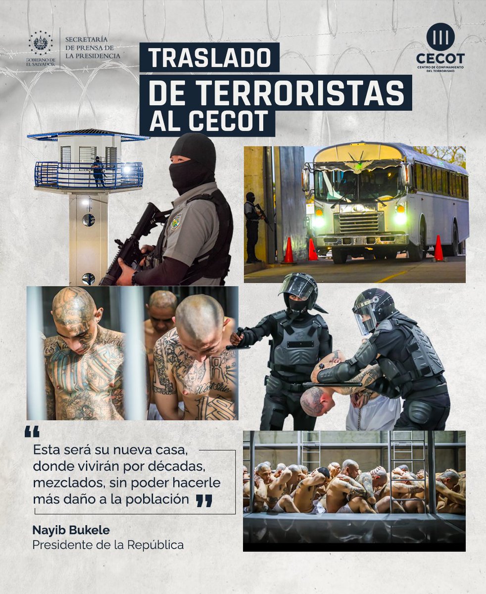 Secretaría de Prensa de la Presidencia on Twitter: "#CECOT | El ...