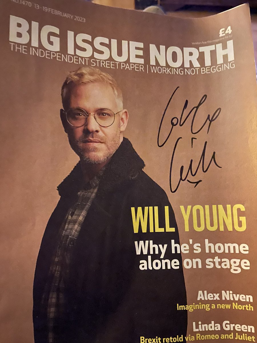 That @willyoung chap is lovely. You can get signed copies of <a href="/bigissuenorth/">Big Issue North</a> now from the lovely Colin <a href="/HOME_mcr/">HOME</a>. Belting.