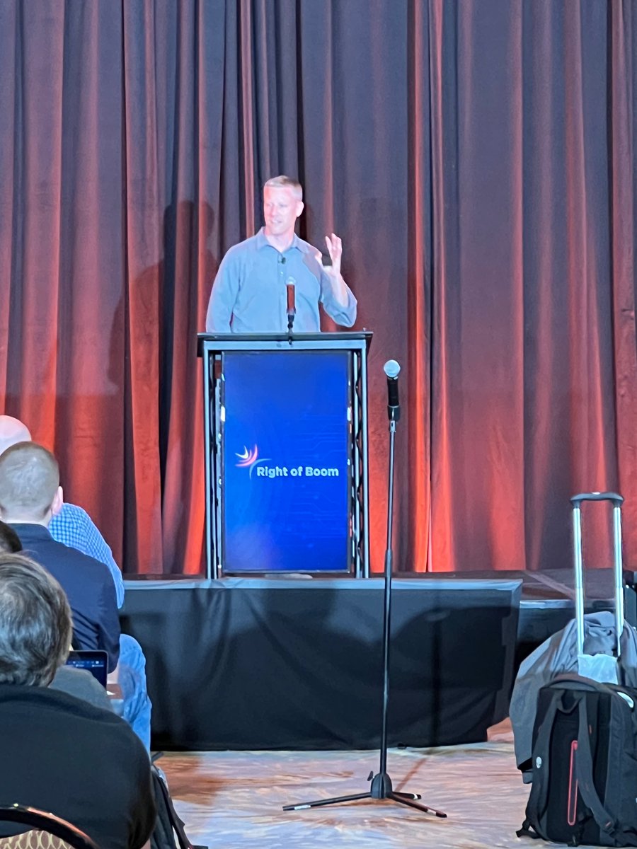LeilaInTech's tweet photo. It's happening right now at #RightofBoom. Ballroom C&amp;D @Nable CISO David MacKinnon talking #cybersecurity. Hurry🏃🏽‍♂️🏃🏽‍♀️before it ends💜 https://t.co/GieJRnW3jj
