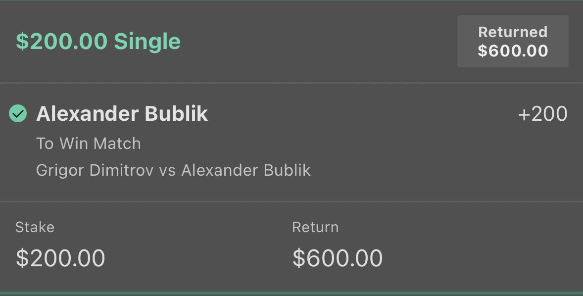 BuzzerPicks's tweet photo. Bubs done it again πΆπ°
Sascha Bublik ML +200 β
#BoobsGang #GambingTwitter https://t.co/YZcCVIvCrr