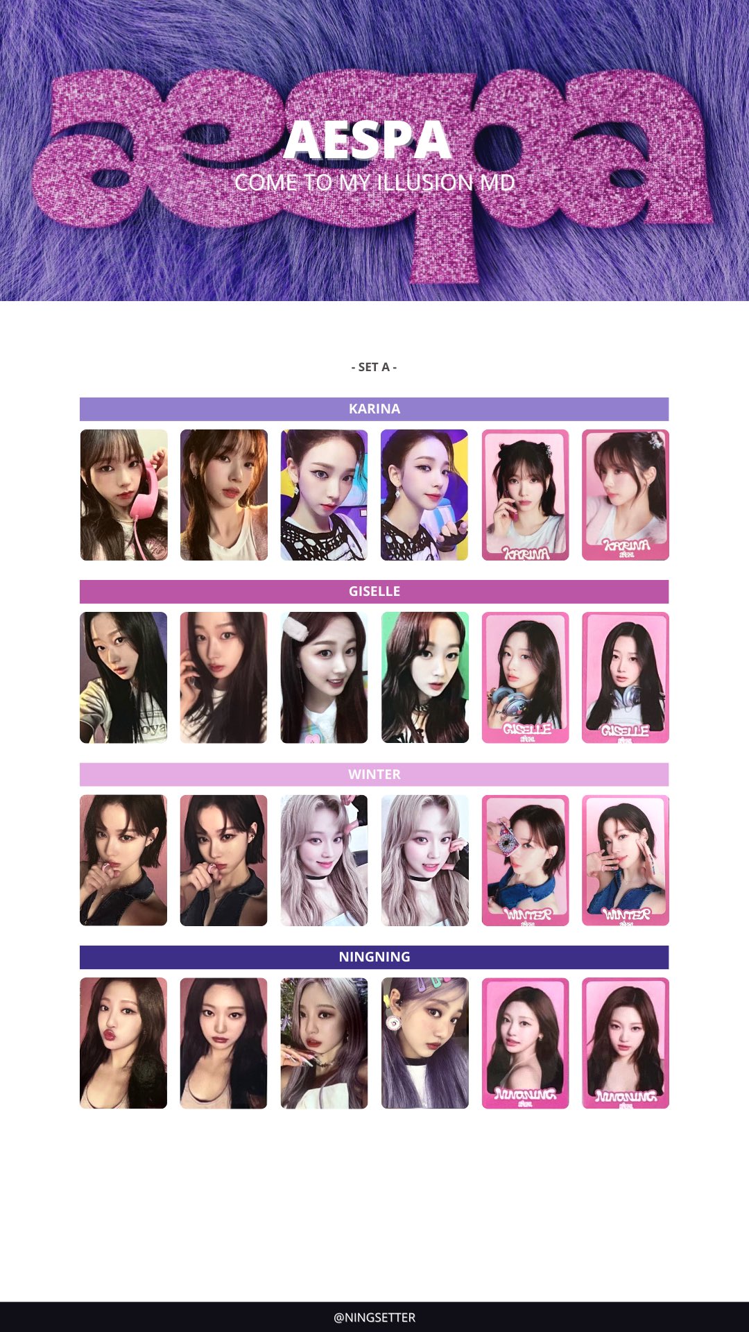 aespa カリナ ポップアップ トレカ Come to my illusion Aespa Come To My illusion Pop Up Store Random Trading Card