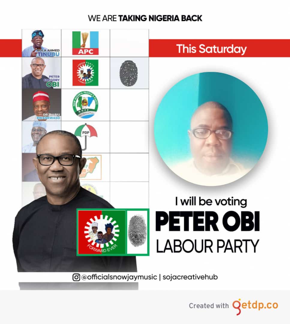 KwaraLP's tweet photo. In total support of @peterobi We are ready to cast our votes tomorrow. #labourpartykwara #PeterObiForPresident2023 #ObiDatti 
#VotePeterObi
@PeterObi @kwara4obi @NgLabour @AishaYesufu @_weyimi @Jack_ng01 https://t.co/9ZH7TrNhTh