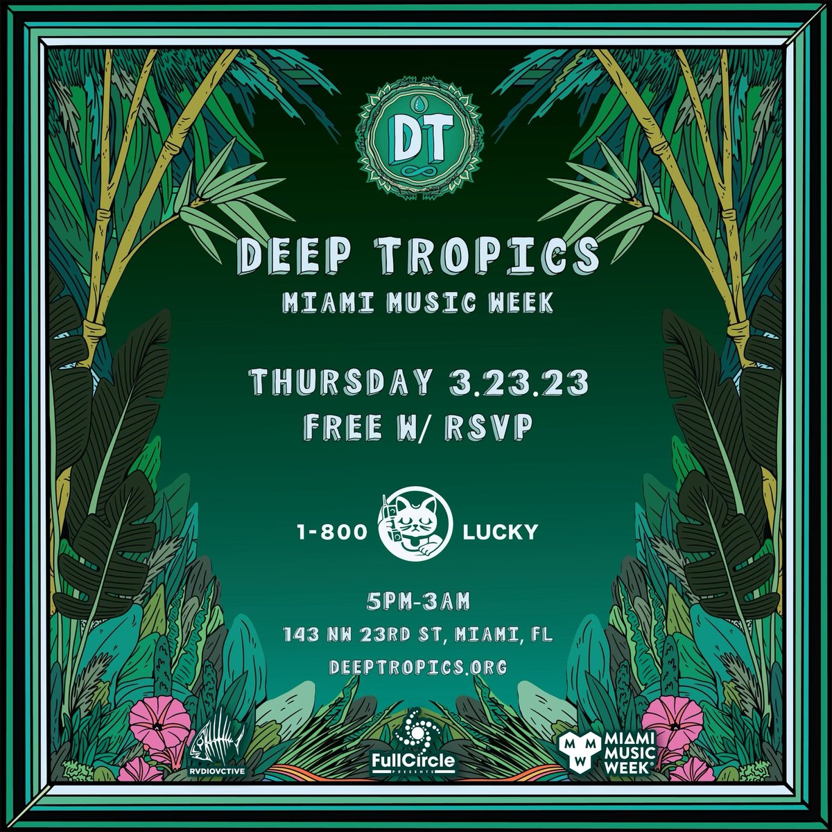 The Deep Tropics season is upon us and we are warming it up at Miami Music Week! The lineup is hot &amp; drops real soon.

Free w/ RSVP: hive.co/l/deeptropicsx…
