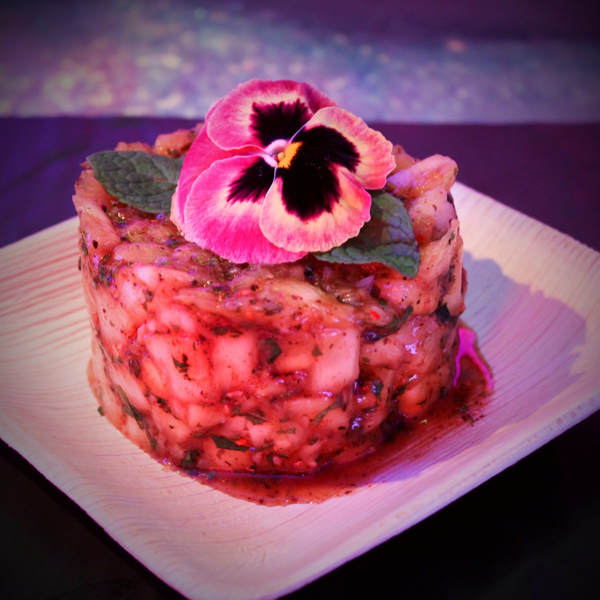 In the mood for something refreshing, flavorful, &amp; vegan? Try an order of Umeboshi Pineapple! 

Fresh, hand-cut piña chunks marinated in pickled Japanese plum sauce, garnished w/ cilantro, mint leaves, &amp; an edible flower.

Reservations recommended at forbiddencovesd.com.