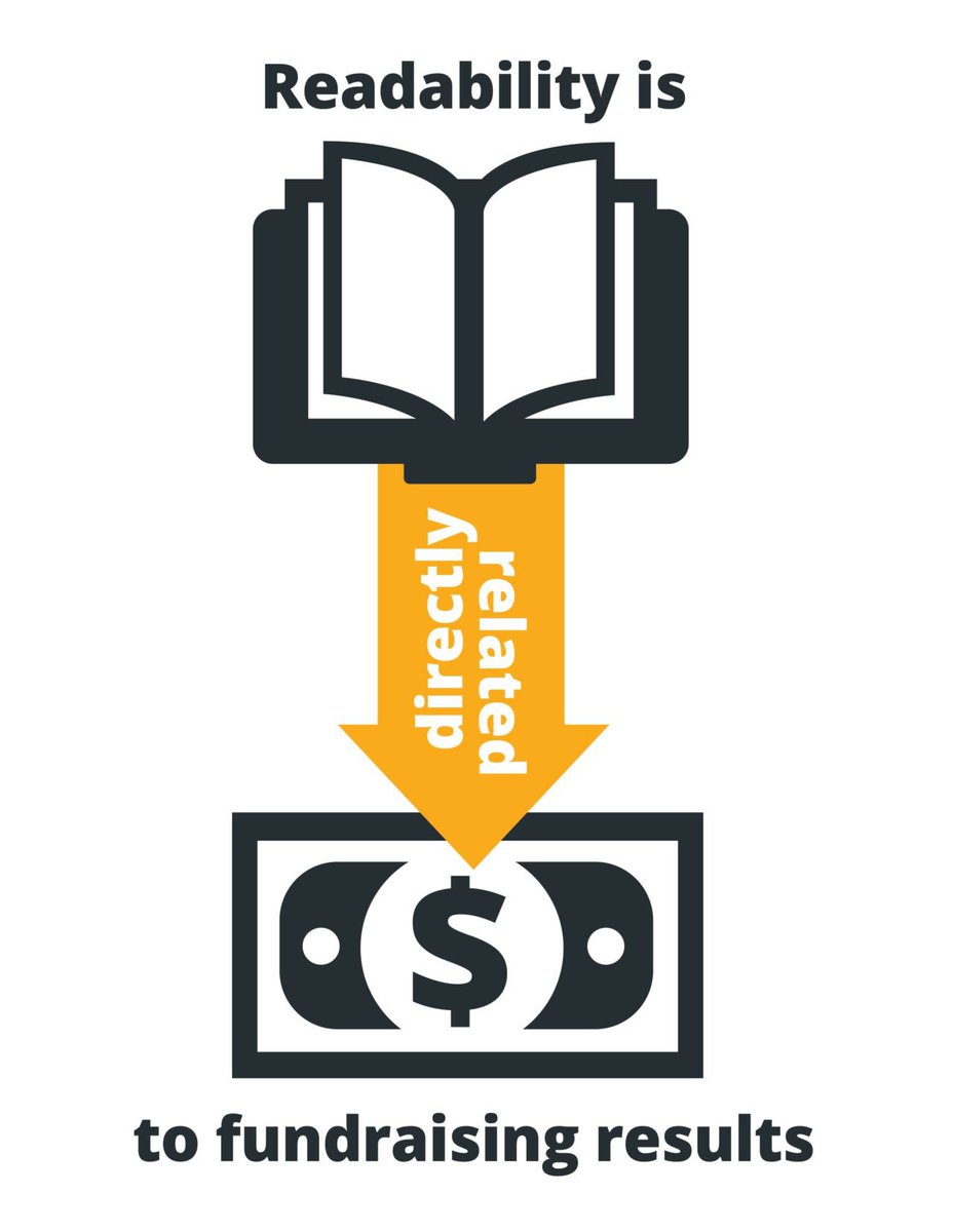 Most donors are older than you think — make your fundraising EASY for them to read by using large type, a serif font, on a white background. It won't look as cool to you — but you'll raise more money!