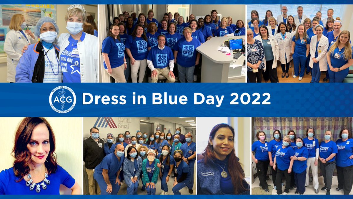 AmCollegeGastro's tweet photo. Are you #BlueForCRC for #ColorectalCancerAwareness??

Get ready for #DressInBlueDay on Friday, March 3, 2023!

https://t.co/pOuAn49MSs = Resources for March #ColorectalCancerAwarenessMonth

⬇️⬇️Flashback to 2022⬇️⬇️ https://t.co/guEZlcoZrG