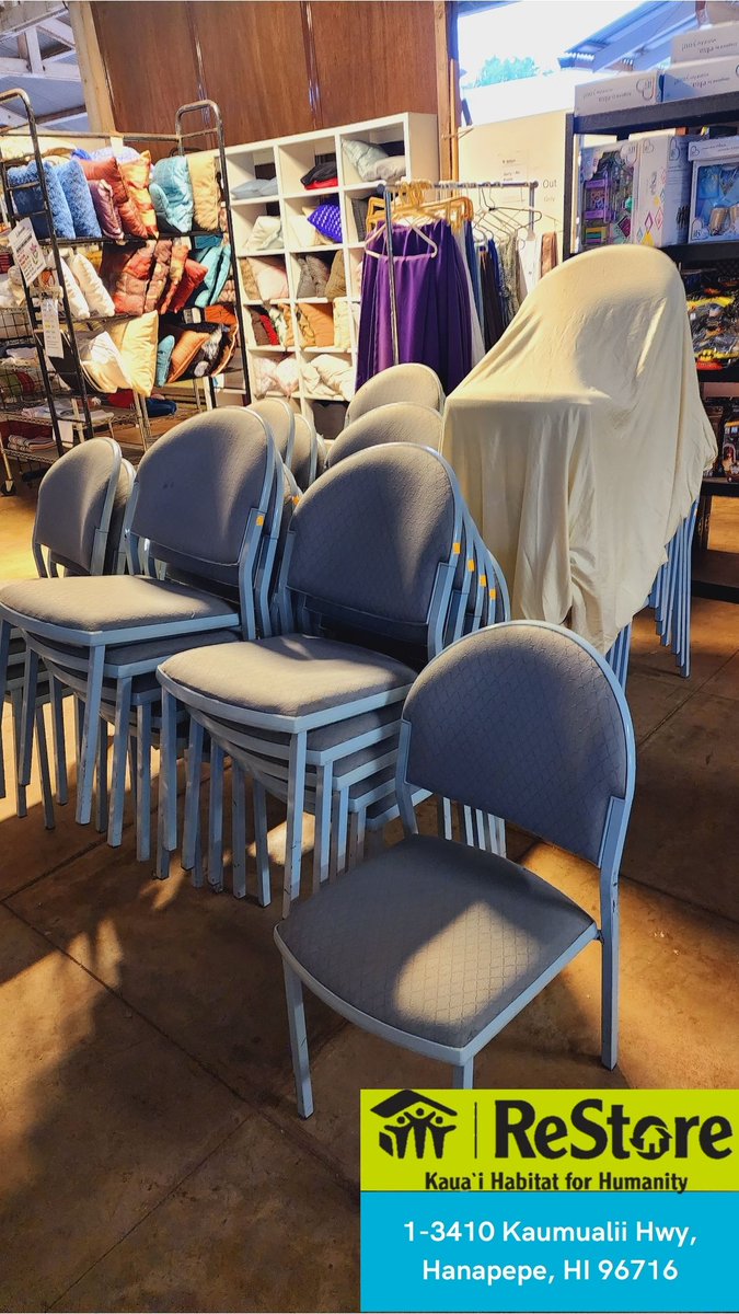 Kauai Habitat ReStore has all the furniture you need to relax and chill for a rainy day. From banquet chairs for a special occasion to a lounge chair for those lazy days. Kauai Habitat ReStore has what you need! #KauaiHabitat