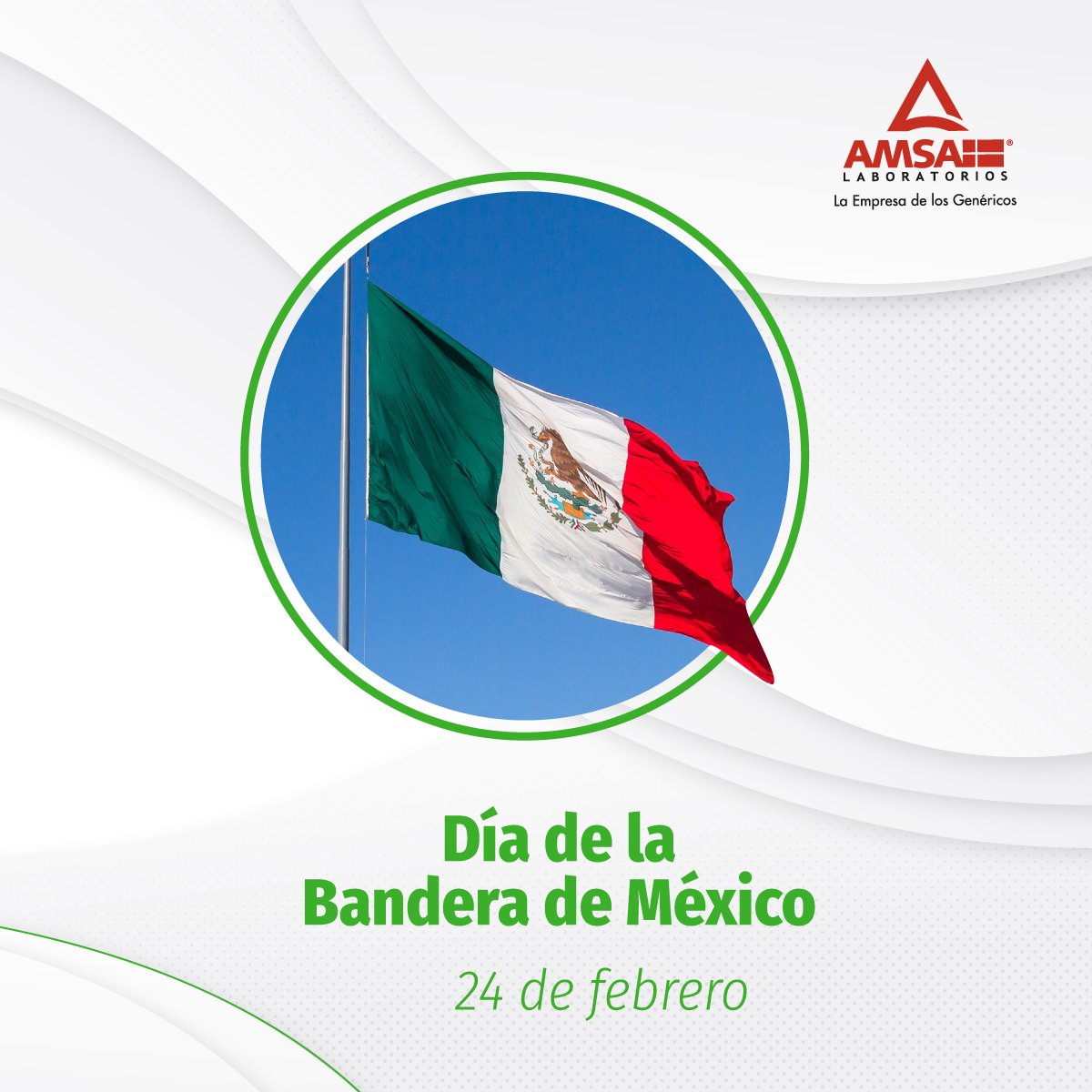 El 24 de febrero conmemoramos la creación de nuestra #bandera nacional, símbolo de la #patria que nos recuerda la importancia de valorar nuestra #identidad y nuestra historia como #nación.

#AMSALaboratorios #LaEmpresaDeLosGenéricos