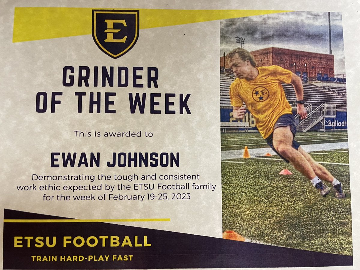 Ewan putting in the hard work at ETSU getting ready to compete for starting kicker this fall.  Super Proud of this young man. Go Bucs!!