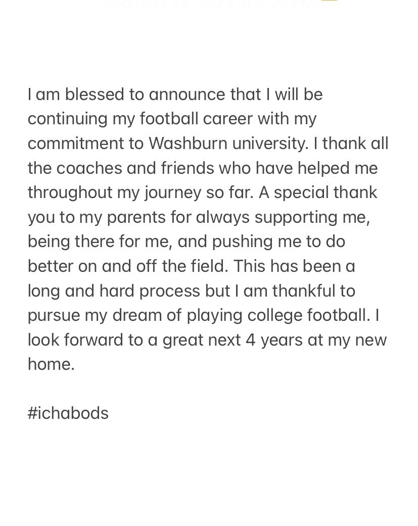 FULLY COMMITTED!!
<a href="/CoachBrockLuke/">Brock Luke</a> <a href="/MICDSfootball/">MICDS Rams Football</a> <a href="/BouchardFred/">Fred Bouchard</a> <a href="/coachgoldberg1/">Coach Goldberg</a> <a href="/IchabodFTBL/">Washburn Football</a>