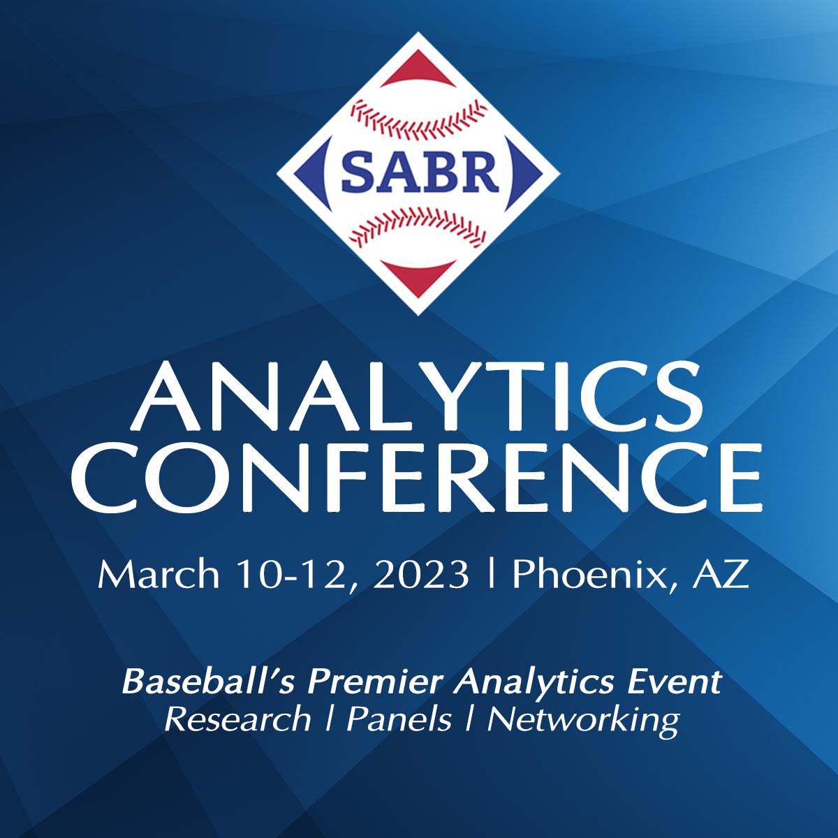 TWO WEEKS until #SABRAnalytics! There's still time to register for baseball's premier analytics event, happening March 10-12 in Phoenix during the heart of @MLB Spring Training. Check out the full schedule and sign up today: sabr.org/analytics