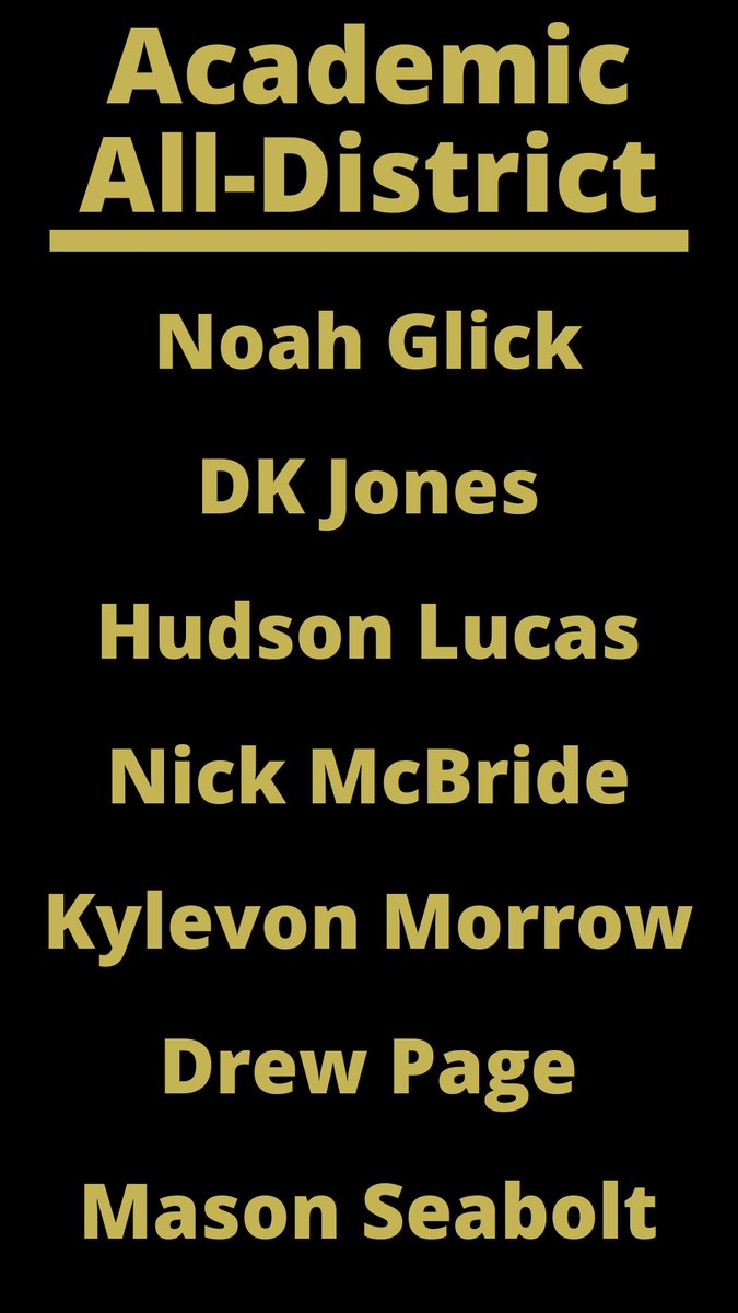 Congrats to these guys for being named Academic All-District!
7 of our 9 Varsity guys