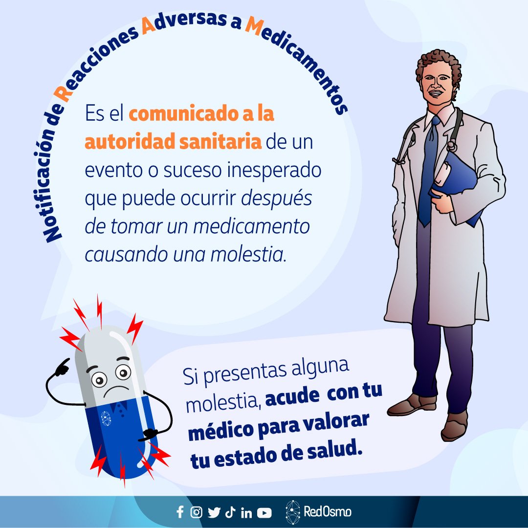 OncologicoPot's tweet photo. ¿Alguna vez has tomado un medicamento y sentido una reacción adversa? 💊🤕💊🤒
Te explicamos qué son y cómo se realizan las notificaciones de reacciones adversas a medicamentos. 
#PrevenirEsVivir
#ViernesDeFarmacovigilancia https://t.co/pvBPO1DNu0