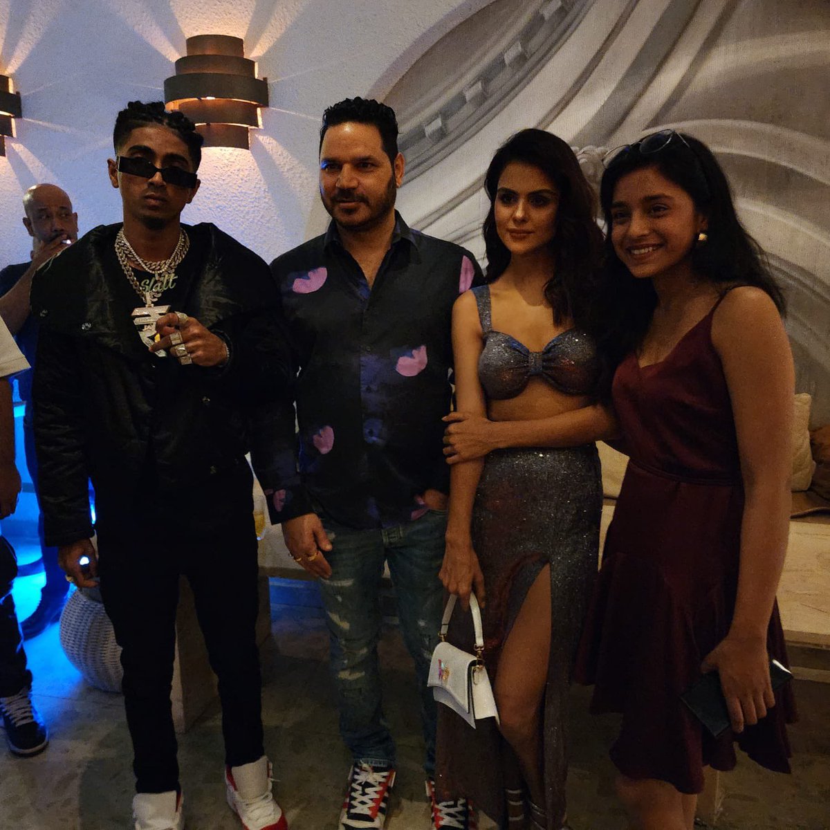 EndemolShineIND's tweet photo. #MCStan, #SarveshSingh, #PriyankaChaharChoudhary &amp; #SumbulTouqeerKhan at the #BiggBoss16 Success Party! https://t.co/jQngJVb0I1