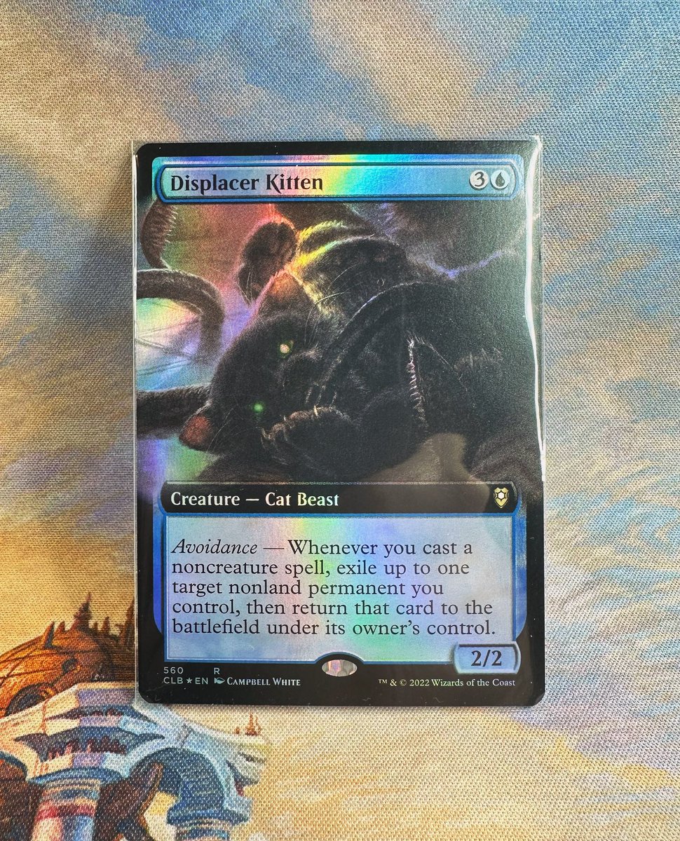 ReallyPrettyMTG's tweet image. Displacer Kitten, I don’t really need to say much about this card, it is an absolute beast!! 🐈‍⬛ Amazing when played with noncreature spells and any card with value on your battlefield, Just incredible!! 😎

#MTG #mtgcards #mtgcollection #ukmtg