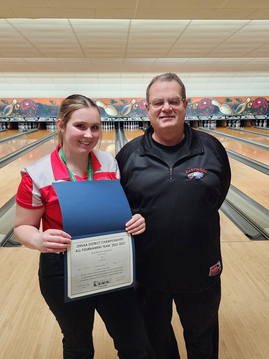 State Qualifier Alert

Cassi Kieper places 2nd overall at the District Championship with a 593 series.  Cassi will bowl in the OHSAA State Championship next Friday!

Congratulations Cassi