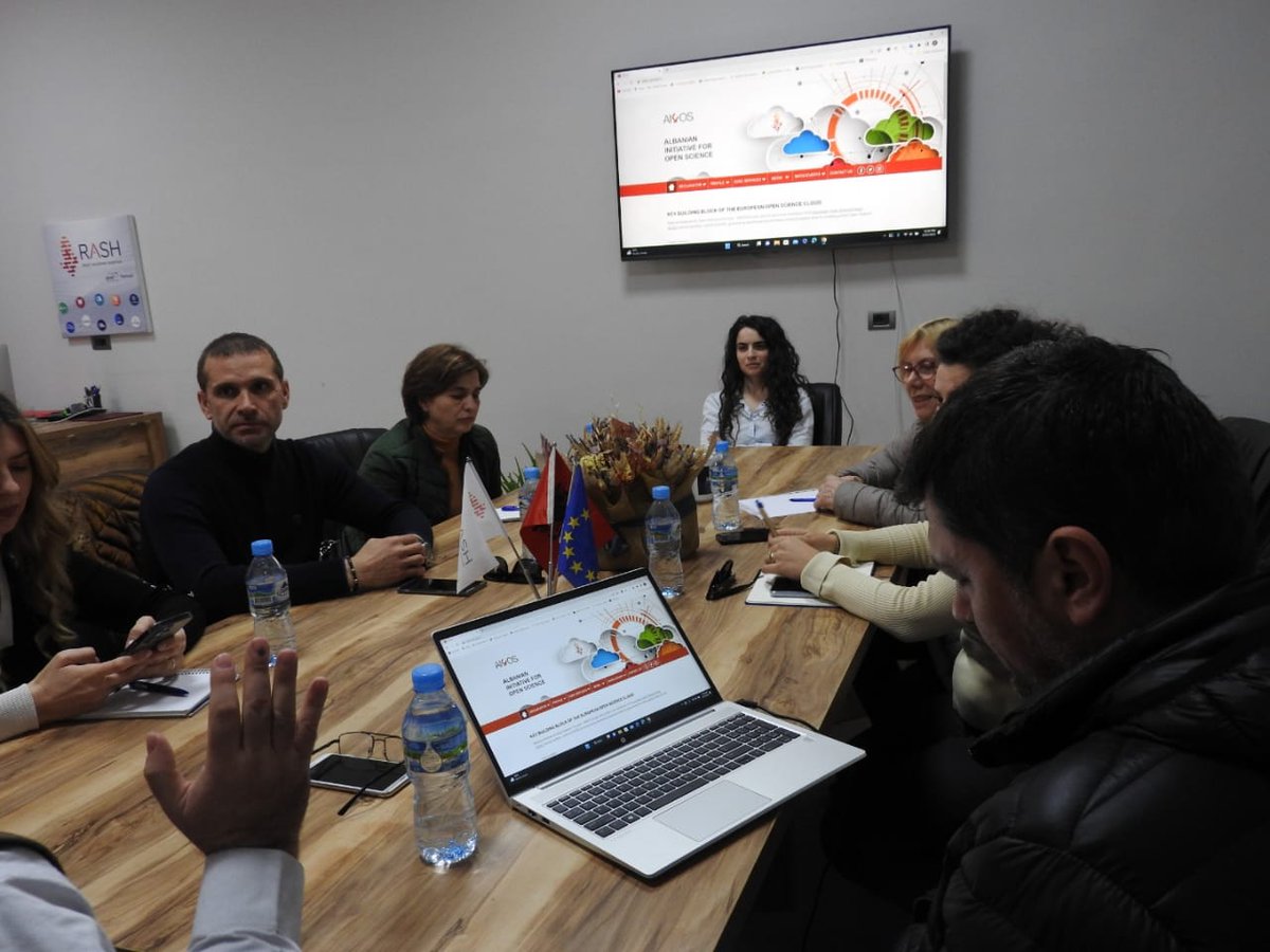 rash_albania's tweet photo. Now is the time for the regional universities to be part of Open Science initiative in Albania, with the rector of Durres University, #RASH sign the MoU for #NI4OS and organize a info day for the researchers of #UAMD https://t.co/Txfd4mLiex