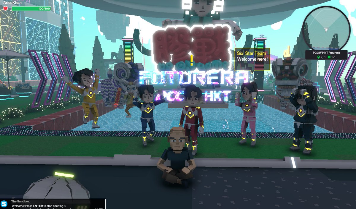 arisokhan's tweet photo. @TheSandboxGame I found the Star Team in PCCW HKT Futurera! 🎮 #LunarNewYearTSB https://t.co/qY8wzTdOrY