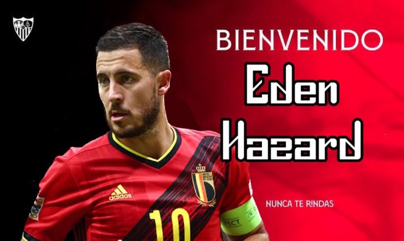 LigaMasterOff's tweet photo. BIENVENIDO 🇧🇪 

Eden Hazard, chega a Sevilla e assina por 2 temporadas. 

Valor: €5M. https://t.co/jh8dNflkes