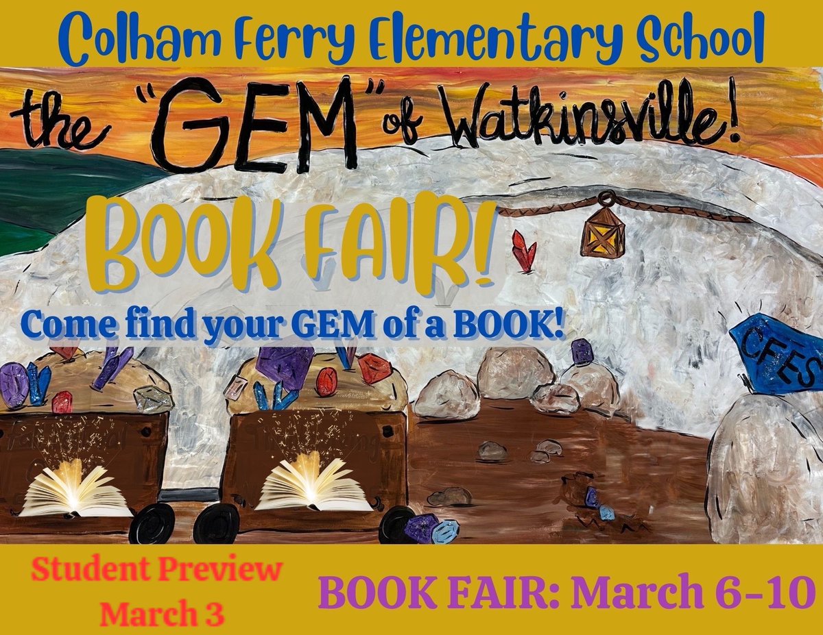 CFESMediaCenter's tweet photo. Hooray! The Book Fair is coming! #cfesmustangs #cfesmediacenter https://t.co/9l9YMPDs5H