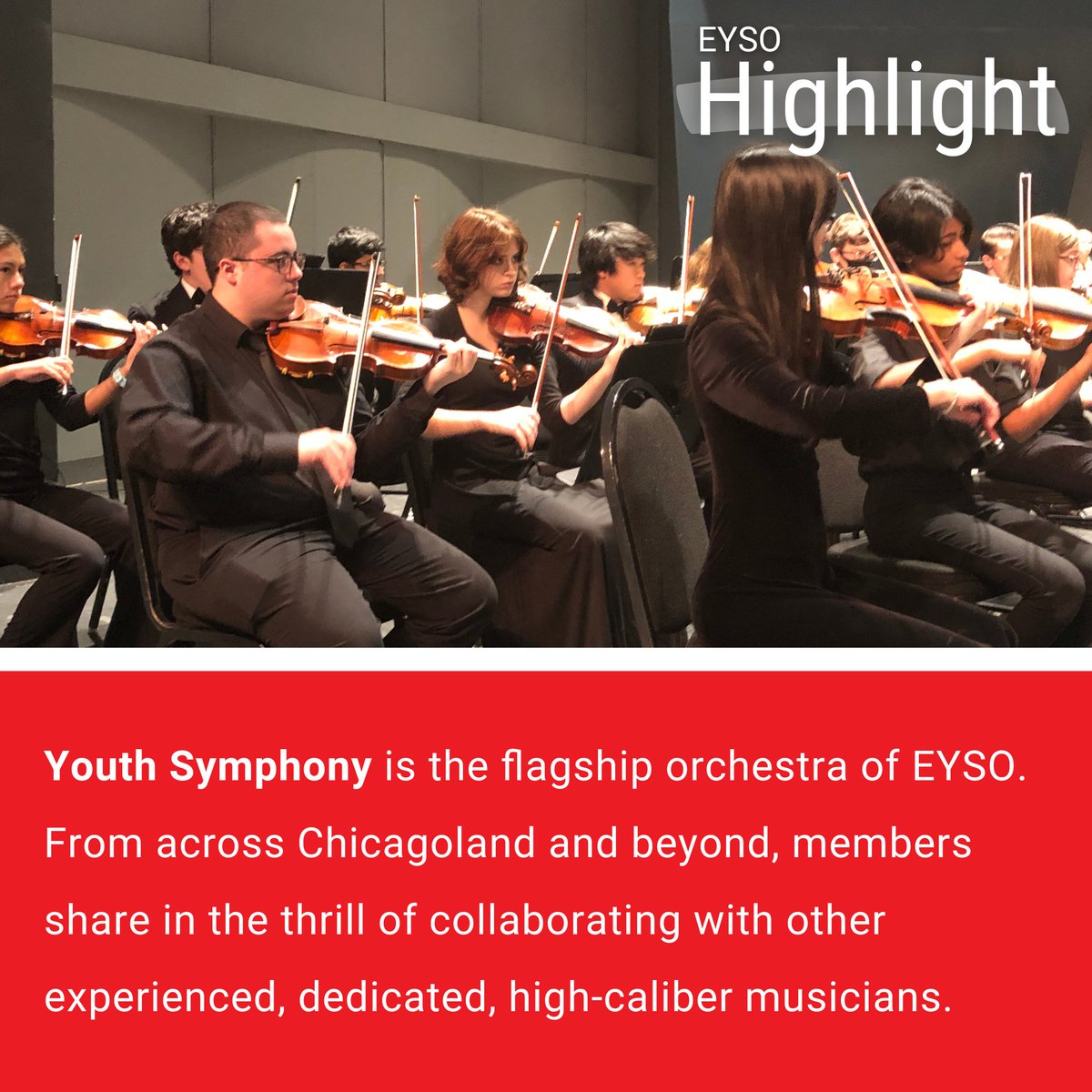 EYSO's tweet image. Take a moment to learn about Youth Symphony, our flagship ensemble🎵