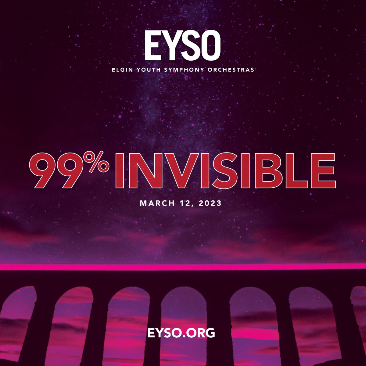 EYSO's tweet image. Don't miss our upcoming 99% invisible concert, where you'll peek behind the composer's curtain and discover the fascinating artists and pieces often hidden from view. Grab tickets at eyso.org/concert
