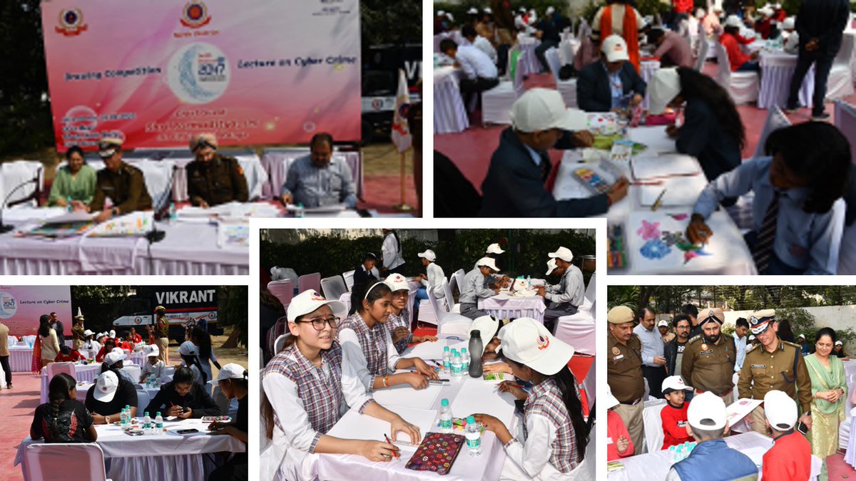 🚓 Delhi Police Week 2023👮‍♀️

🥋Student Police Cadets👮🏻‍♀️

A Drawing competition on DELHI POLICE 2047 along with a Cyber Security Module was organised at  GOs Mess, Civil Lines for young cadets.