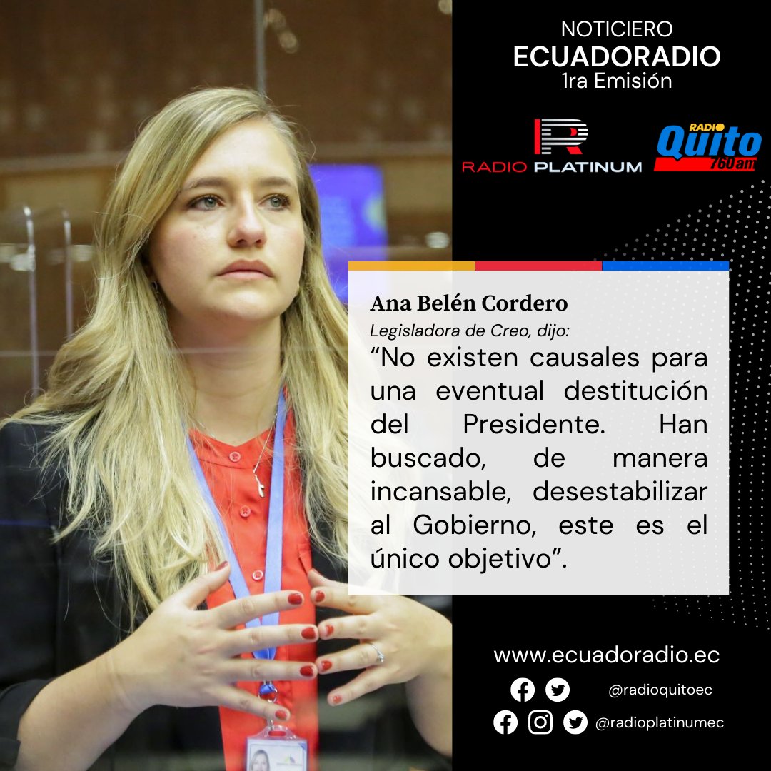 Radio Quito on Twitter "NoticieroEcuadoradio 1ra emisión de lunes a