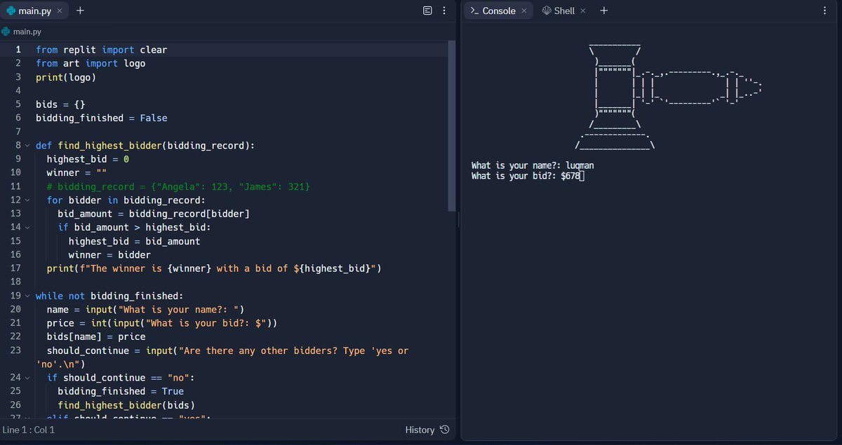 luqman_salad's tweet photo. Alhamdulillah completed #Day9 of #100DaysOfCode challenge.
Today I have leaned
- Dictionaries
- Nesting lists and dictionaries
- and more...
And finally build project.
#Day9Of100DaysOfCode
#Python https://t.co/GPEUXWireT