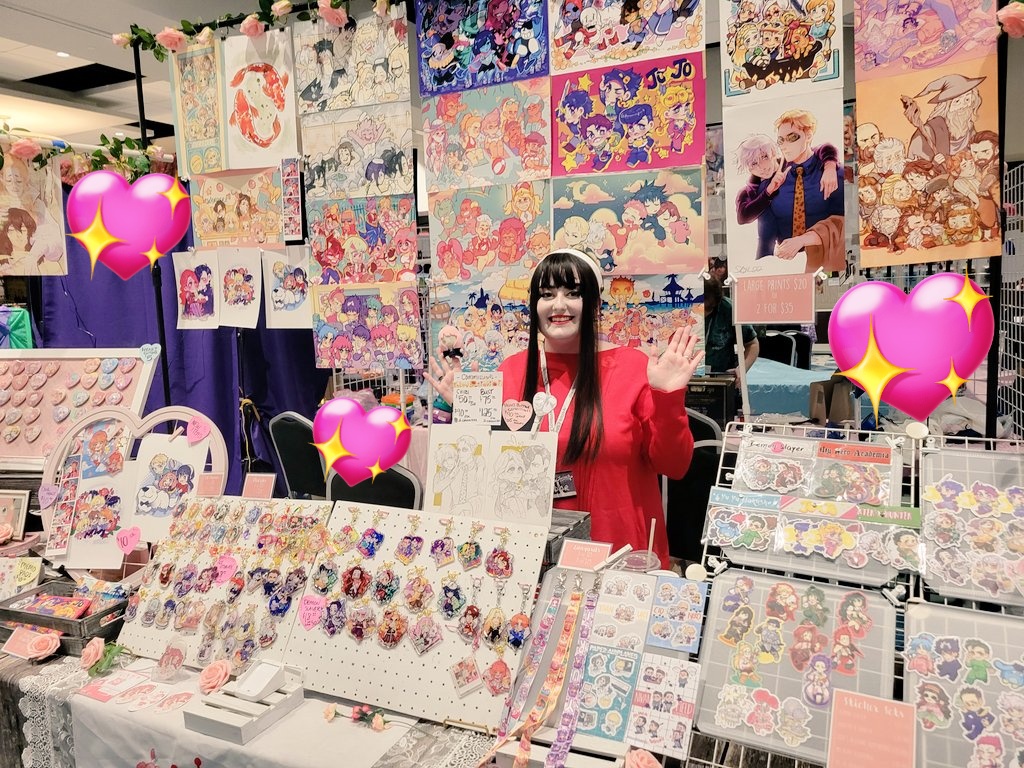 ShoujoHavoc's tweet photo. We're at Anime Crossroads this weekend!! Come say hi and see my new stuff ✨️❤️ https://t.co/1bikAoV1lE
