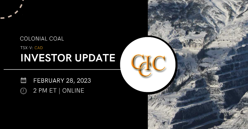 adelaide_cap's tweet photo. Don't miss out on our next #InvestorUpdate webinar with the only TSXV-listed Canadian coal developer @ColonialCoal! CEO David Austin will present this compelling and undervalued met coal opportunity to our network for the first time.

📅 Tues, Feb 28th
⏰ 2-3 PM ET

TSXV: $CAD.V