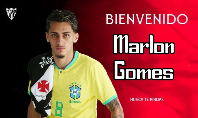 LigaMasterOff's tweet photo. BIENVENIDO 🇧🇷 

Marlon Gomes, chega a Sevilla depois de se destacar na Seleção Brasileira sub-20, o jogador assina por 5 temporadas. 

Valor: €15M https://t.co/60kZ2oIqL2