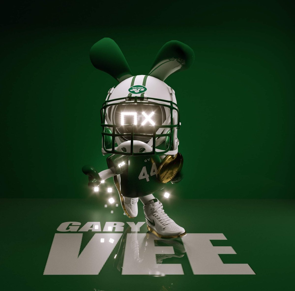 EmoCrypt1's tweet photo. Throwbackโฆ one of my fave @garyvee x @nyjets #emocrypt #3dart #design #garyv #jets https://t.co/0ULjKSeLUq