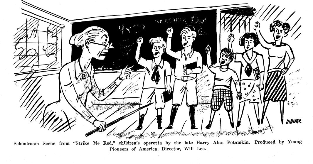 kafkline's tweet photo. @jacremes @NickJuravich @nerdosyndical @33unitehere This (amazing in many ways) issue of New Theatre from 1934 has a wonderful cartoon of a scene from the operetta. https://t.co/rRt0lbahrN https://t.co/LjbvCfMNoj