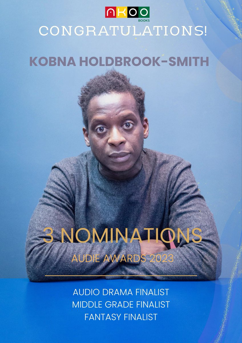 Ayeeko and Congratulations to @HoldbrooksMyth, for your nominations in 3 Audie Award categories! We're rooting for you! 🙌🏾🙌🏾🤩🤩
@HachetteAudio 
#Audies2023