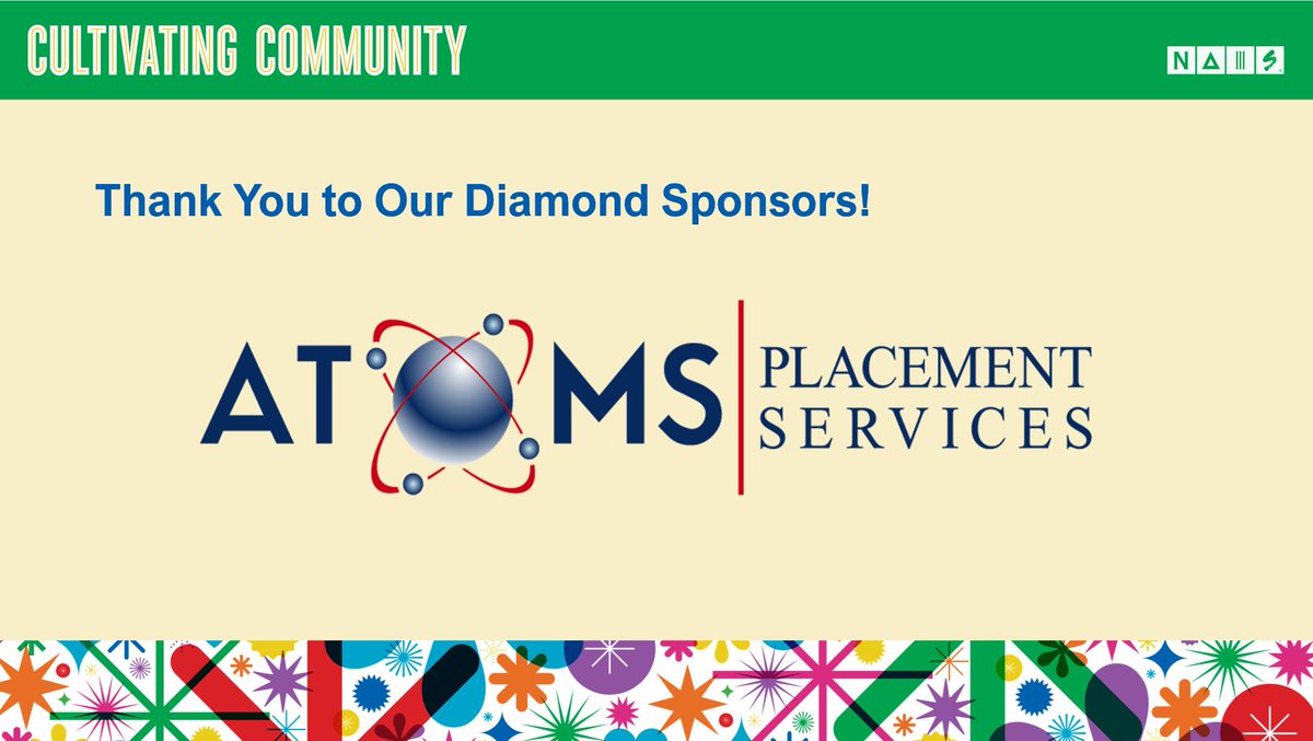 Special thanks to @ATOMSplacement, a diamond sponsor of 2023 #NAISAC!