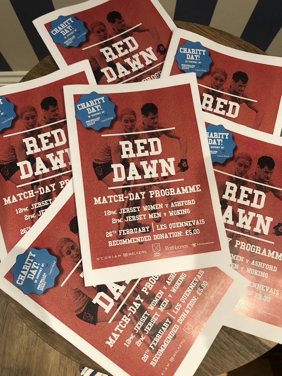 Match Day programmes all printed and ready for the big day on Sunday. The action starts at midday!