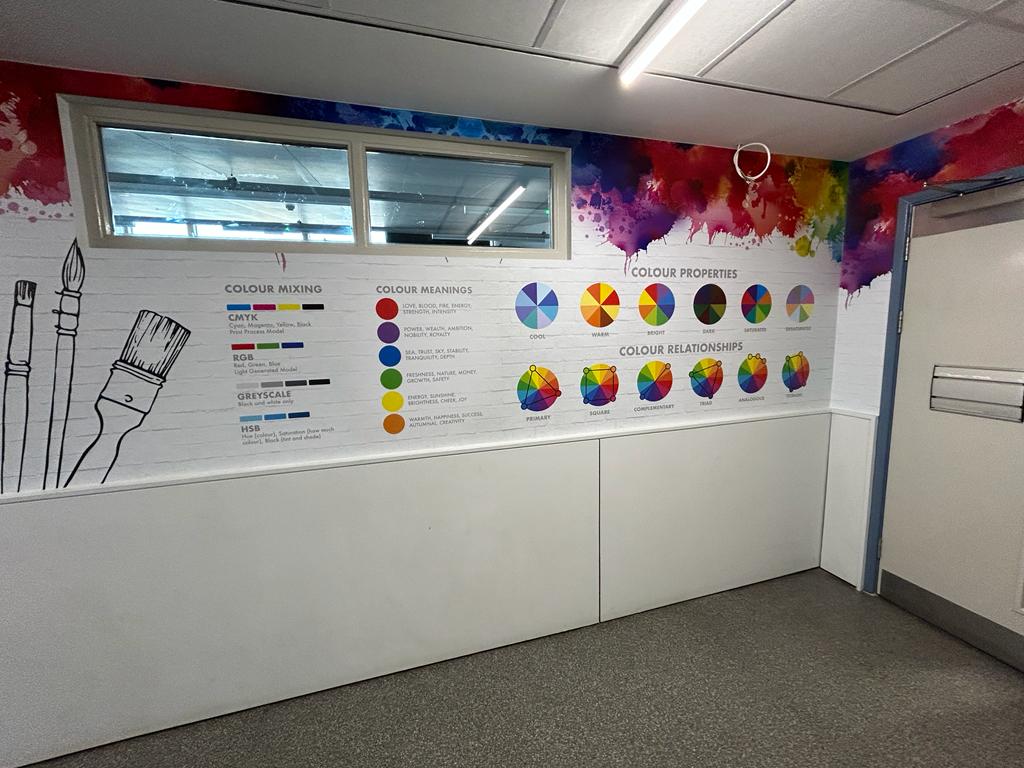 hdwrapsuk's tweet photo. Many corridors transformed this past week! 💜

Email today for your quotation or to arrange a no obligation site visit: sales@hdwrapsuk.co.uk

#hdwrapsuk #hdwraps #schoolwallart #schoolwallwraps https://t.co/UORD1XPGtW