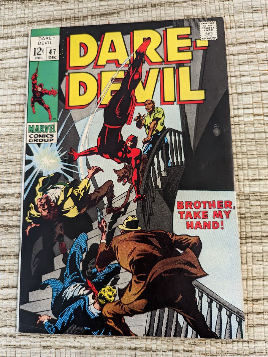 JIMMY'S RECENT PURCHASE: #DAREDEVIL. Issue 47.  'Brother, take my hand.!!  #StanLee, writer. #GeneColan, artist. A story where Matt knew who he was and was not.!!  No demi god here!!