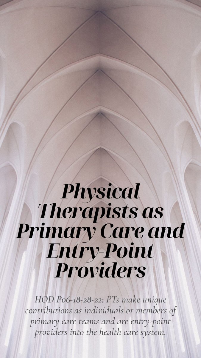 Featured below is the current position statement as it relates to PTs are primary care and entry point providers. #dudpthod #physicaltherapy #healthcare