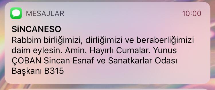 sana şimdi ne mesajlar geliyordur :)
