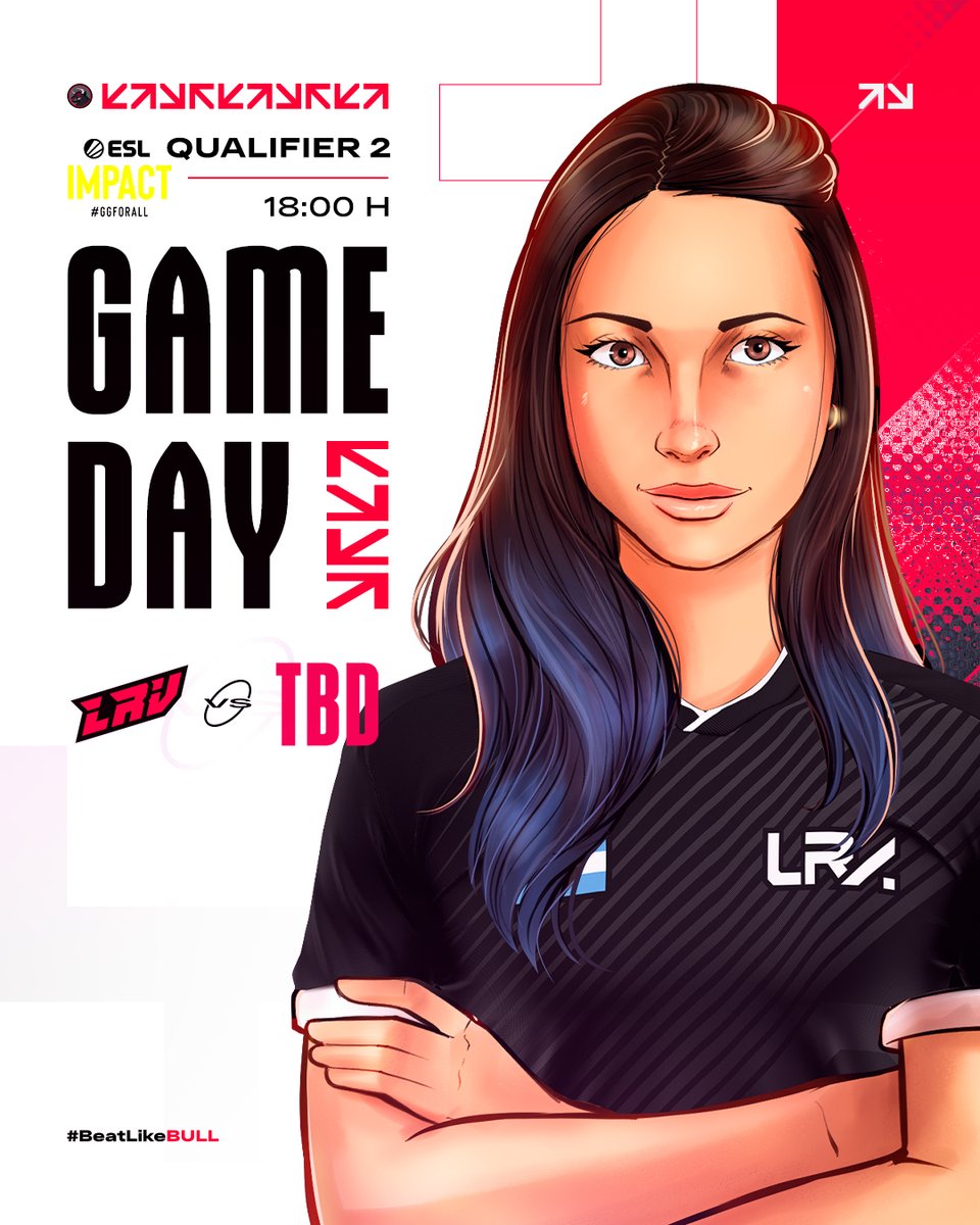 LRVEsports's tweet photo. MATCHDAY | #CSGOFEM🐂

🏆 @ESLCS IMPACT QUALY #2
🆚TBD
⏰18:00HS🇦🇷
📺https://t.co/3zw1FQv1HW

#BeatLikeBull🐂 https://t.co/if69jwoN5K