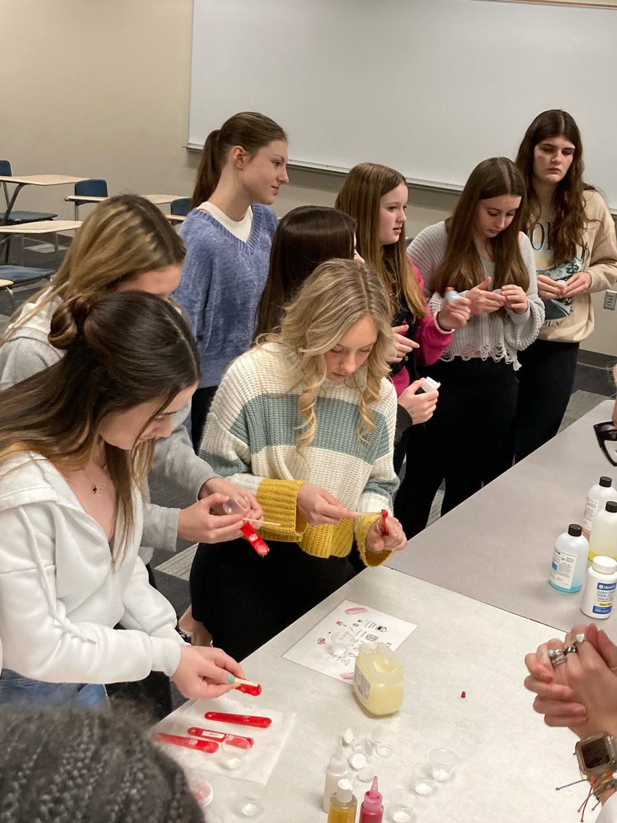 BriarMiddle's tweet photo. Great day for our Girls in Engineering with @UToledo   Our 7th and 8th grade students got to built a pipeline and tested if water would make it through. They also made lip balm, created a high dive and tested materials for length and strength! #GirlPower https://t.co/MZf3W3gVVq